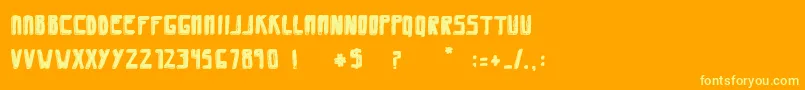 SaviaShadowFilled Font – Yellow Fonts on Orange Background