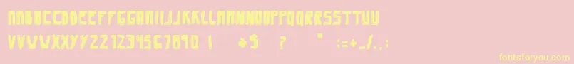 SaviaShadowFilled Font – Yellow Fonts on Pink Background
