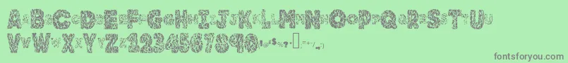 Подробнее о шрифте Brainy Шрифт Brainy – серые шрифты на зелёном фоне