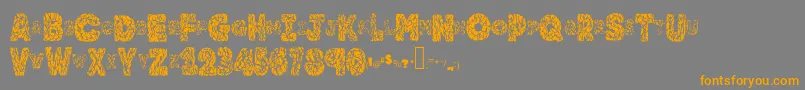 Brainy Font – Orange Fonts on Gray Background