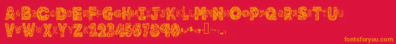 Brainy Font – Orange Fonts on Red Background