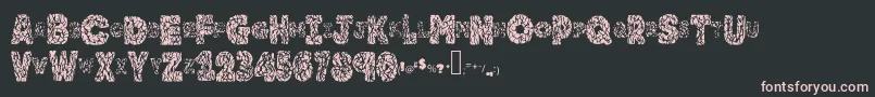 フォントBrainy – 黒い背景にピンクのフォント