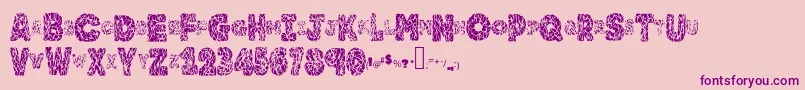 Brainy-Schriftart – Violette Schriften auf rosa Hintergrund