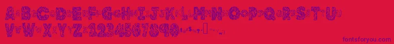 Brainy Font – Purple Fonts on Red Background