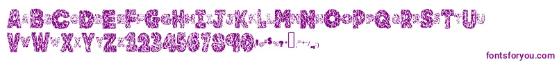 Brainy Font – Purple Fonts on White Background