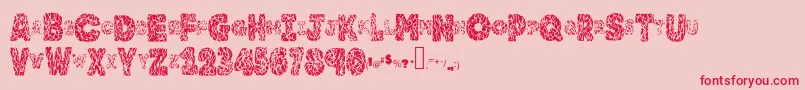 Brainy Font – Red Fonts on Pink Background