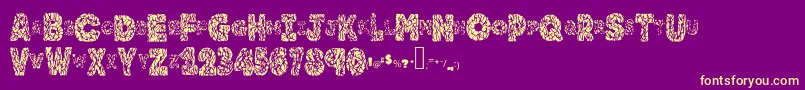 Шрифт Brainy – жёлтые шрифты на фиолетовом фоне