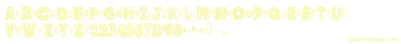 Brainy Font – Yellow Fonts on White Background