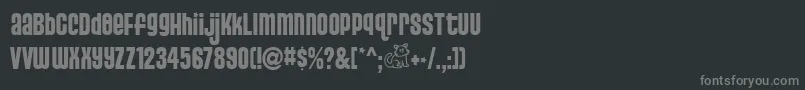 PussycatSnickers Font – Gray Fonts on Black Background