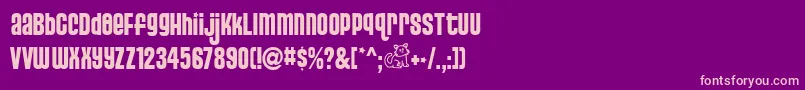 PussycatSnickers Font – Pink Fonts on Purple Background