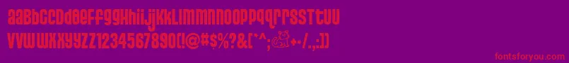 fuente PussycatSnickers – Fuentes Rojas Sobre Fondo Morado