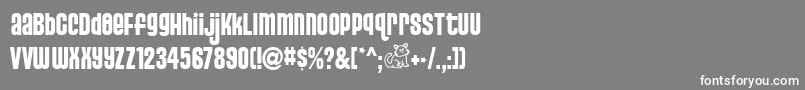 PussycatSnickers Font – White Fonts on Gray Background