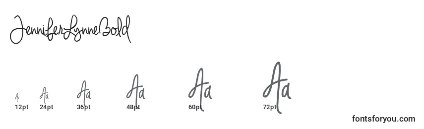 JenniferLynneBold Font Sizes