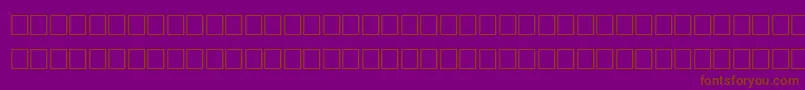 フォントQuickRegular – 紫色の背景に茶色のフォント