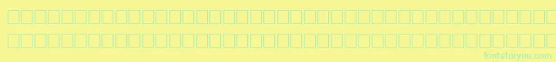 Police QuickRegular – polices vertes sur fond jaune