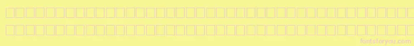 QuickRegular-fontti – vaaleanpunaiset fontit keltaisella taustalla