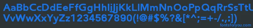 FredericBlack Font – Blue Fonts on Black Background