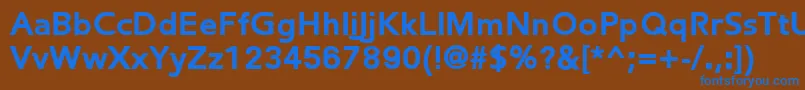 Czcionka FredericBlack – niebieskie czcionki na brązowym tle