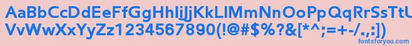 FredericBlack Font – Blue Fonts on Pink Background