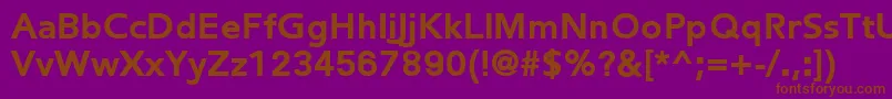 Czcionka FredericBlack – brązowe czcionki na fioletowym tle