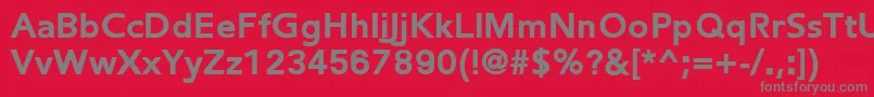 FredericBlack Font – Gray Fonts on Red Background
