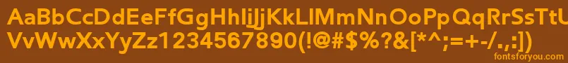 FredericBlack Font – Orange Fonts on Brown Background