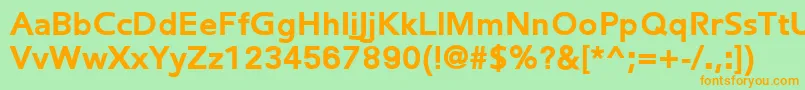 FredericBlack Font – Orange Fonts on Green Background