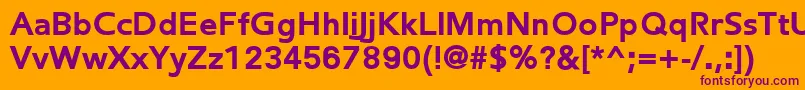 FredericBlack Font – Purple Fonts on Orange Background