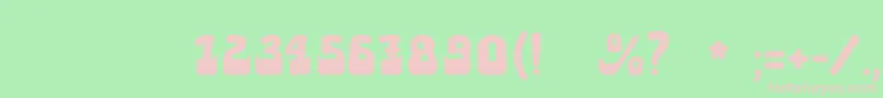 Aktau Font – Pink Fonts on Green Background