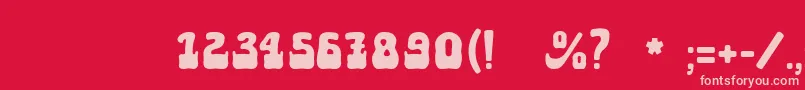 Aktau Font – Pink Fonts on Red Background