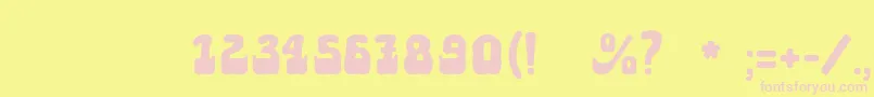 Aktau Font – Pink Fonts on Yellow Background