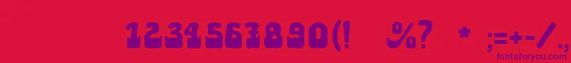 Aktau Font – Purple Fonts on Red Background