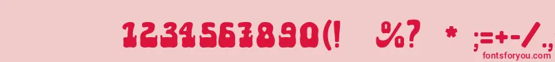 Aktau Font – Red Fonts on Pink Background