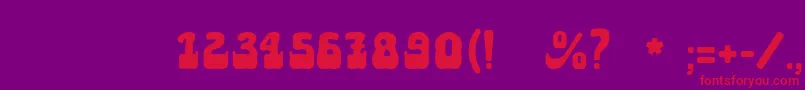 Aktau Font – Red Fonts on Purple Background