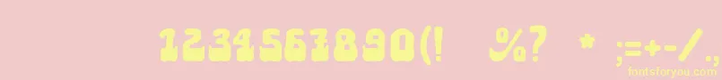 Aktau Font – Yellow Fonts on Pink Background