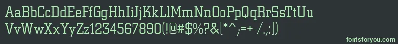 Fonte CentrumLightRegular – fontes verdes em um fundo preto
