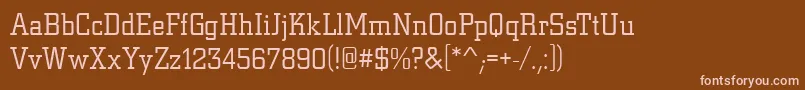 Шрифт CentrumLightRegular – розовые шрифты на коричневом фоне