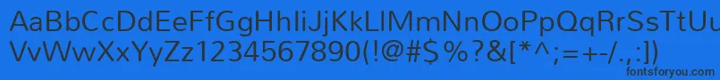 Шрифт NunitoLight – чёрные шрифты на синем фоне