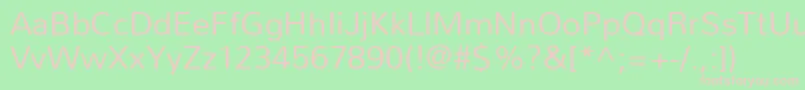 NunitoLight Font – Pink Fonts on Green Background