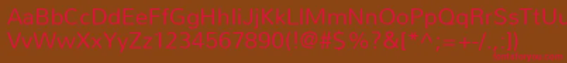 NunitoLight Font – Red Fonts on Brown Background