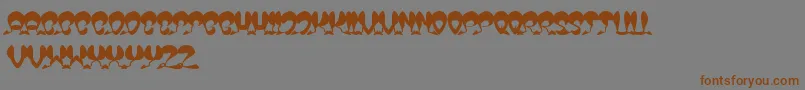 OverTheSky Font – Brown Fonts on Gray Background