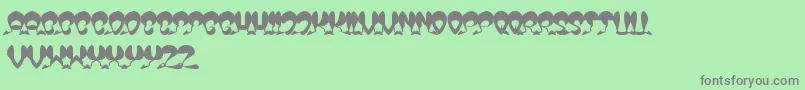 OverTheSky Font – Gray Fonts on Green Background