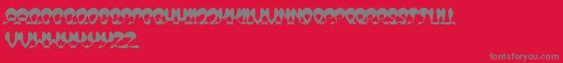OverTheSky Font – Gray Fonts on Red Background