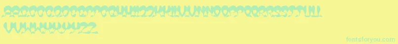 fuente OverTheSky – Fuentes Verdes Sobre Fondo Amarillo