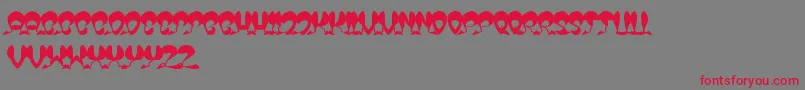 OverTheSky Font – Red Fonts on Gray Background