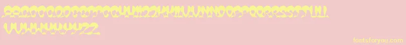 OverTheSky Font – Yellow Fonts on Pink Background