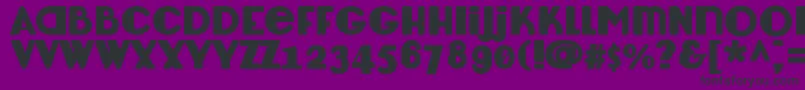 フォントLemondropBold – 紫の背景に黒い文字