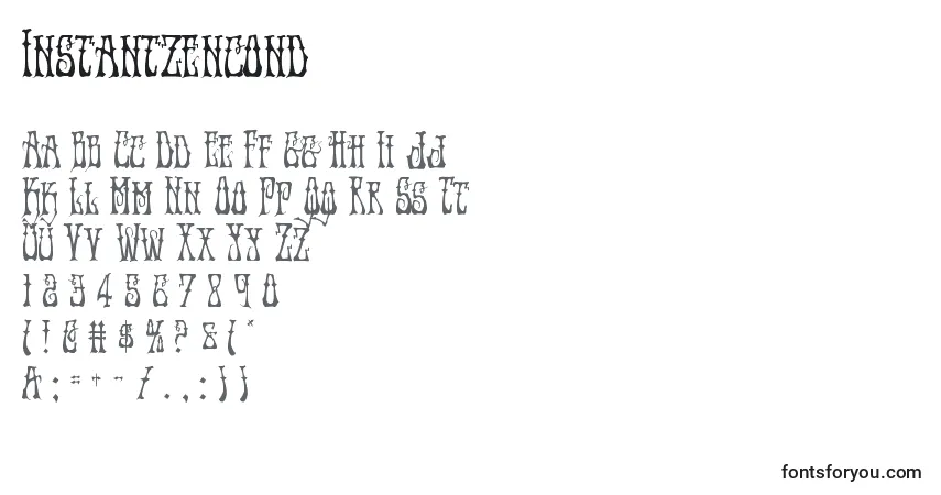 Fuente Instantzencond - alfabeto, números, caracteres especiales