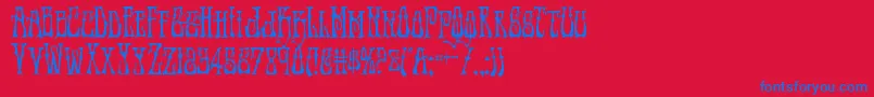 Instantzencond Font – Blue Fonts on Red Background