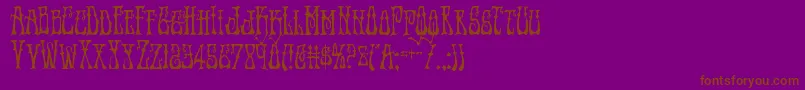 Instantzencond Font – Brown Fonts on Purple Background